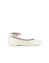 Ballerine bianche crema da cerimonia con dettaglio glitter