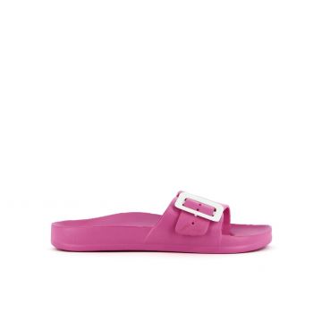Ciabatte da mare fucsia in gomma con fibbia