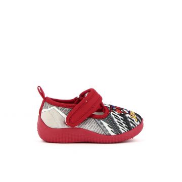 Pantofole da asilo rosse con stampa cartoon Spiderman da bimbo con strappo