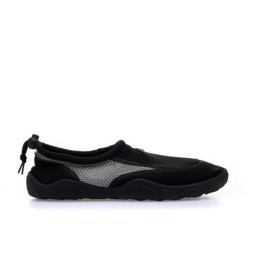 Scarpe uomo nere da scoglio con suola in gomma