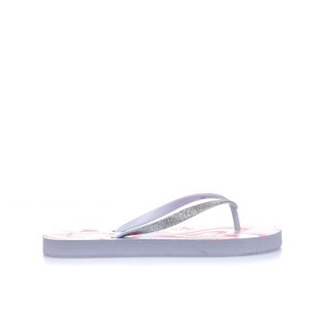 Ciabatte bimba bianche modello infradito con glitter da mare