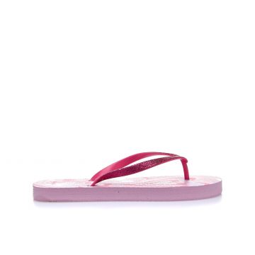 Ciabatte bimba rosa modello infradito con glitter da mare