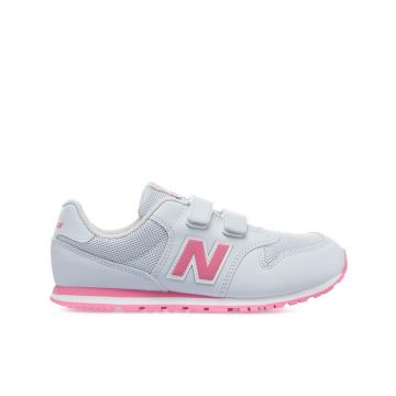 Sneakers bambina bianche e rosa da palestra 500