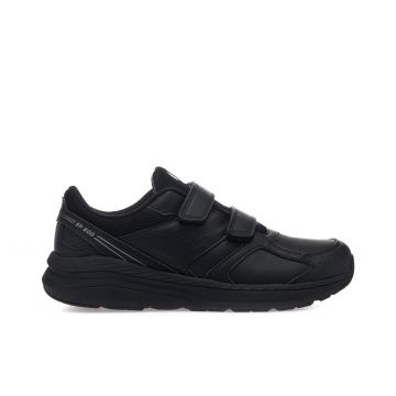 Sneakers uomo da running nere con velcro