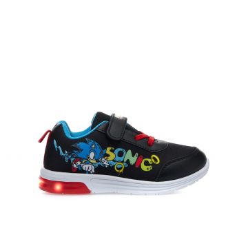 Sneakers nere da bambino stampa cartoon con velcro, lacci e luci