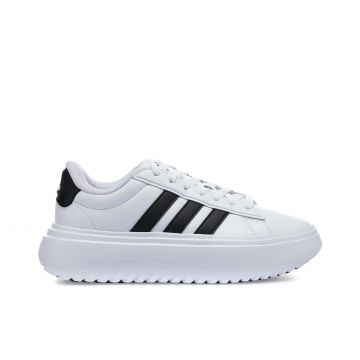 Sneakers donna bianche da palestra Grand Court con suola platform