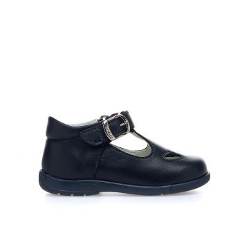 Scarpe eleganti blu primi passi in pelle