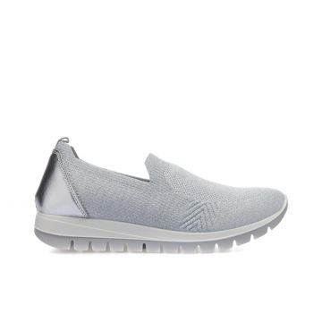 Sneakers slip-on grigie con glitter