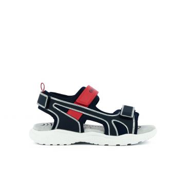 Sandali blu e rossi con velcro