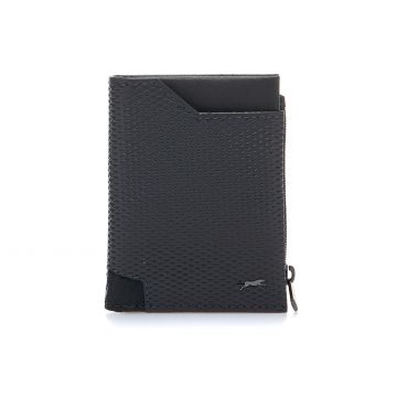 Portafoglio grigio da uomo con zip