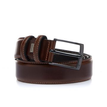 Cintura marrone da uomo con logo
