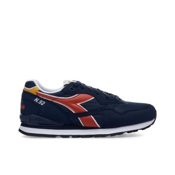 Sneakers uomo blu da palestra N.92 in tessuto