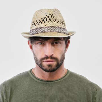 Cappello beige in simil paglia