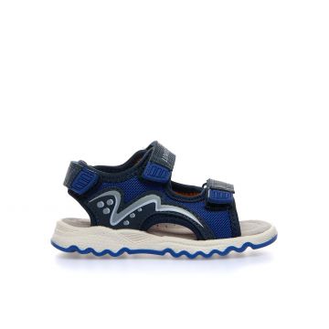 Sandali bimbo blu con doppio velcro