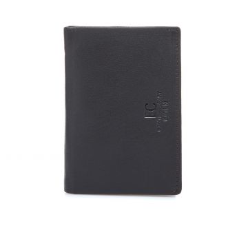 Portafoglio marrone da uomo con porta carte