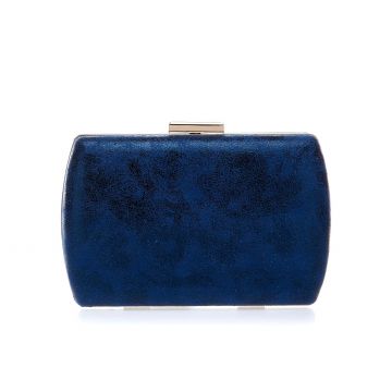 Pochette blu rigida cerimonia