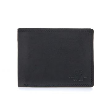 Portafoglio nero da uomo con porta monete