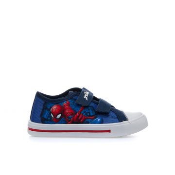 Sneakers blu cartoon Spiderman da bambino con velcro