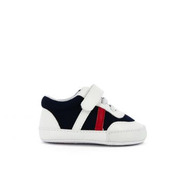 Sneakers blu con velcro primi passi