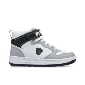 Sneakers basket da ragazzo grigie e bianche Barsaba 3 con velcro