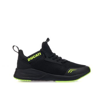 Sneakers running nere da ragazzo foresto K con dettagli fluo