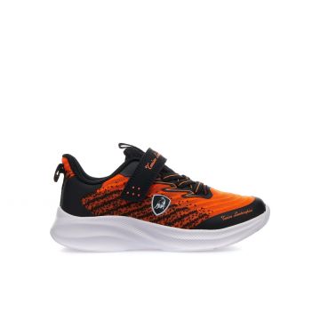 Sneakers running arancioni da bambino con logo