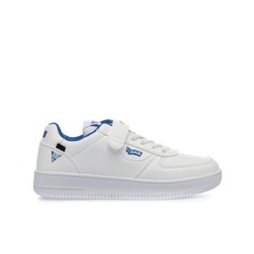 Sneakers da ragazzo bianche con lacci e velcro