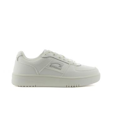 Sneakers donna da basket bianche con profili glitter