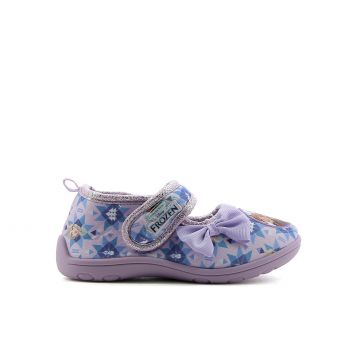 Pantofole asilo lilla Frozen con velcro