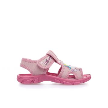 Sandali rosa da bambina stampa cartoon