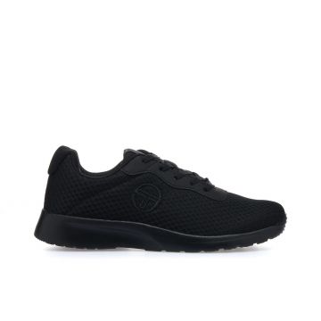 Sneakers uomo da running nere in tessuto