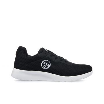 Sneakers uomo da running nere in tessuto con logo