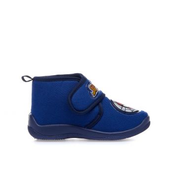 Pantofole bimbo blu da asilo stampa spiderman con velcro