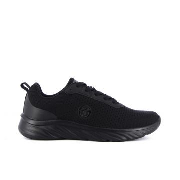 Sneakers uomo nere da running con logo