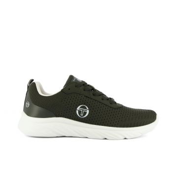 Sneakers uomo verdi da running con logo