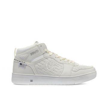 Sneakers alte bianche con logo