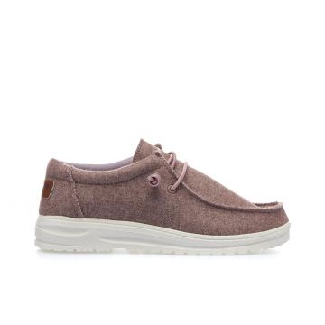 Slip-on rosa in tessuto