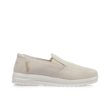 Slip-on beige in tessuto