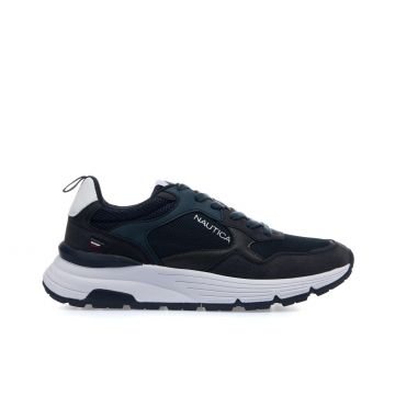 Sneakers blu in pelle da uomo