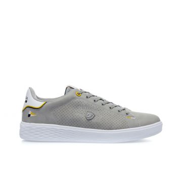 Sneakers grigie da uomo con stemma