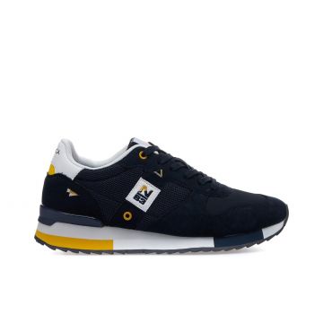 Sneakers blu con logo