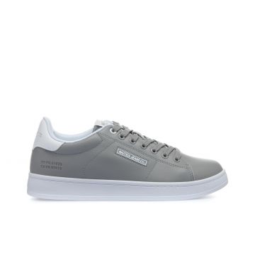 Sneakers grigie da uomo con logo laterale