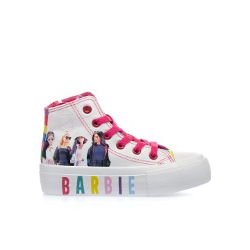Sneakers bianche alte cartoon Barbie