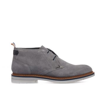 Polacchini grigi in suede con suola in gomma