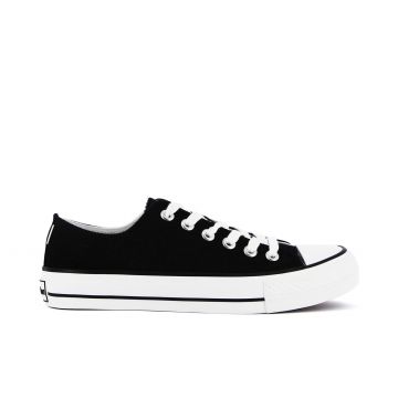 Sneakers nere unisex in tela