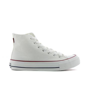 Sneakers alte bianche con lacci