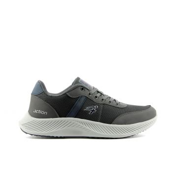 Sneakers uomo da running grigie in tessuto