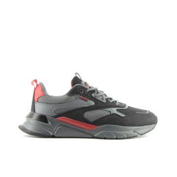 Sneakers uomo da palestra nere con maxi suola