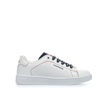 Sneakers bianche con cuciture a contrasto