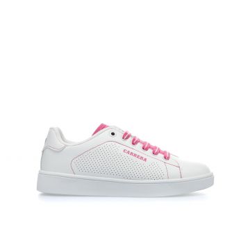 Sneakers bianche con logo e cuciture